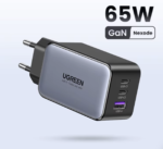 UGREEN 65W GaN Fast Charger – 3-Port USB-C & USB-A Power Adapter with 100W Cable