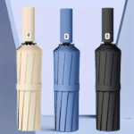 ☔ 12-Rib Automatic Folding Umbrella